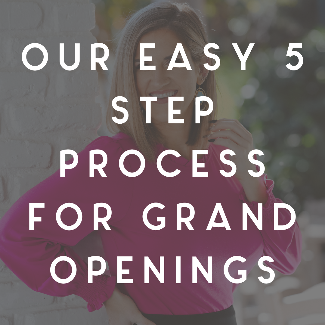 Our easy 5 step process for grand openings